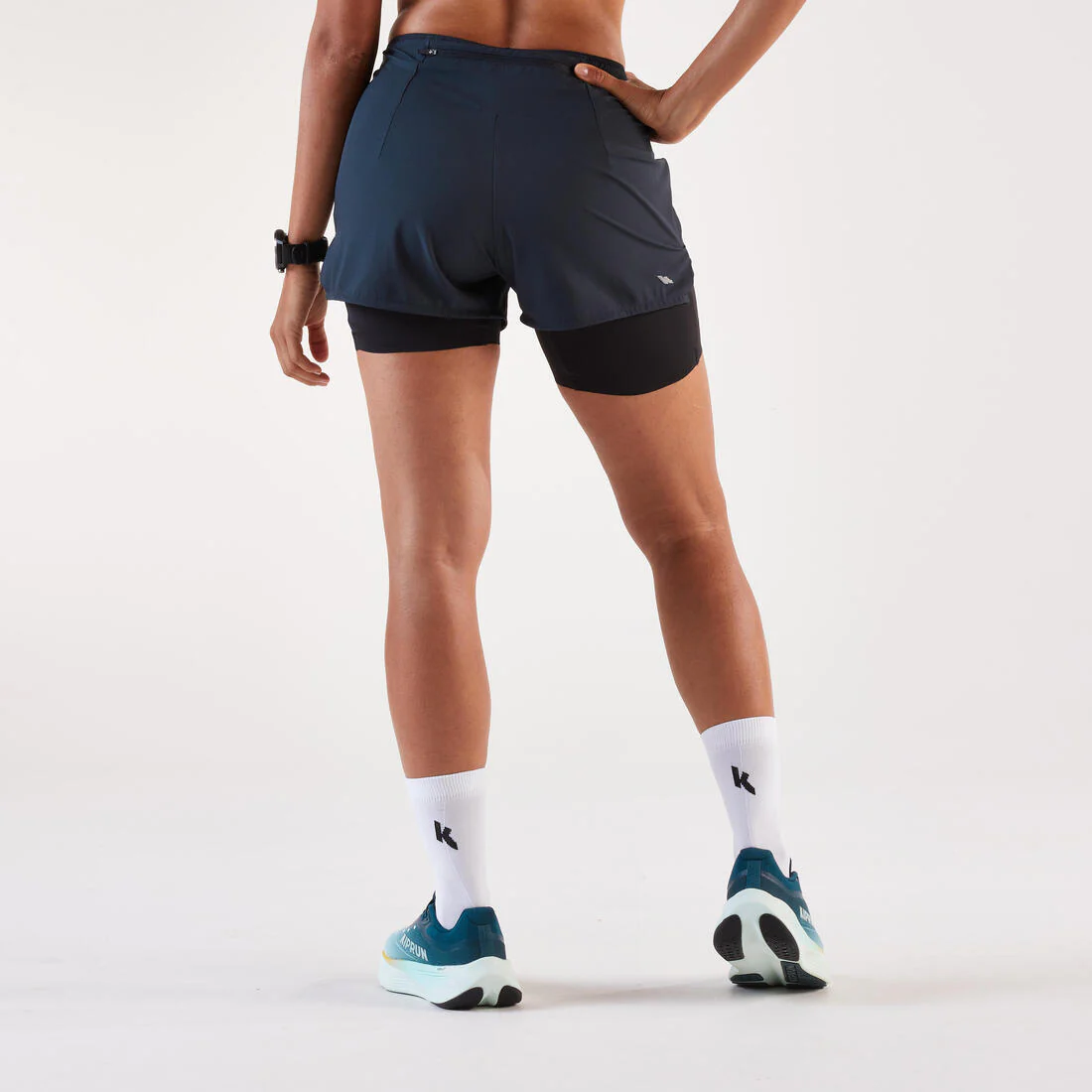 Short de running 2 en 1 para mujer Kiprun Run 500 Confort - Image 3