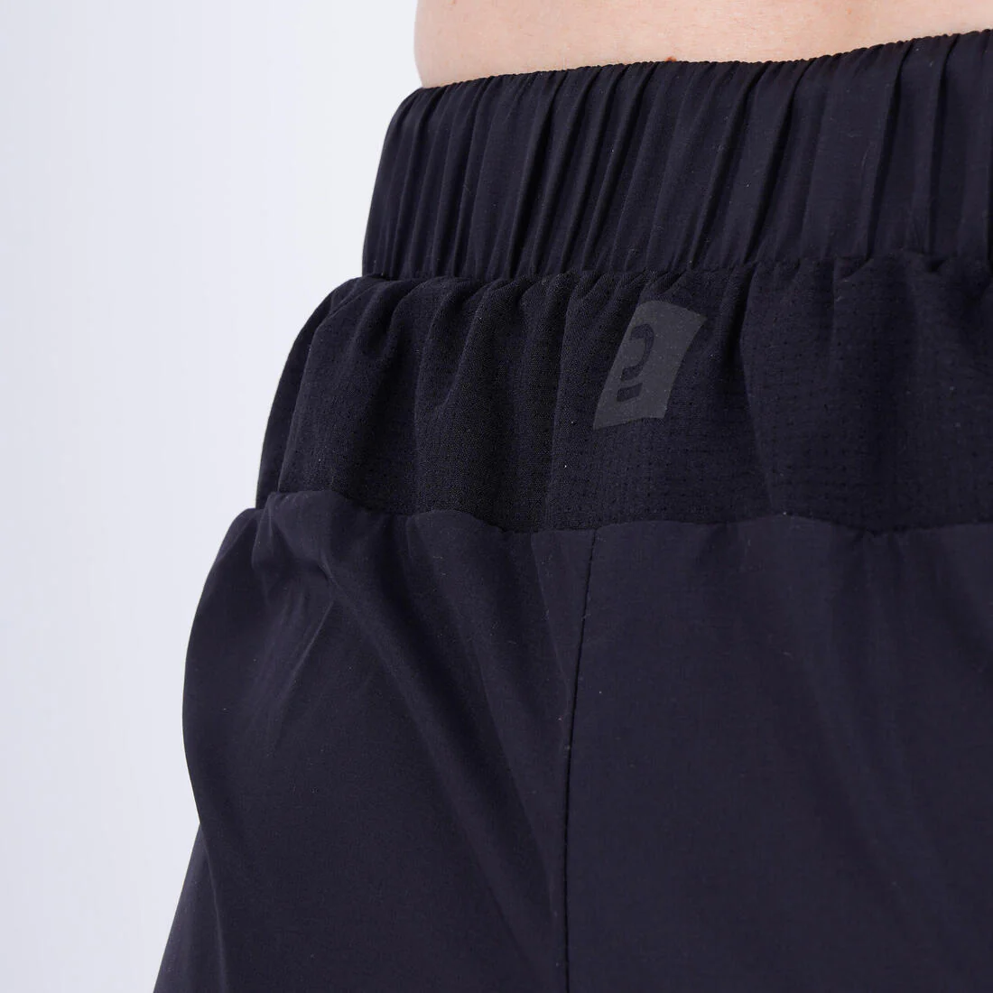 Short de running 2 en 1 transpirable negro para mujer Kiprun Run Dry 500 - Image 12