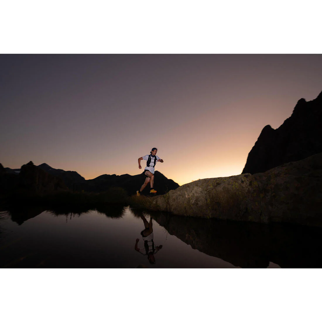 Short de running negro para hombre Kiprun Run 500 Confort Split - Image 8