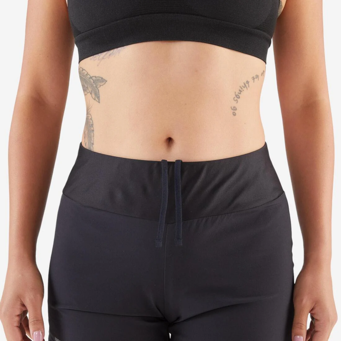 Short de running negro para mujer RUN 100 KIPRUN - Image 4