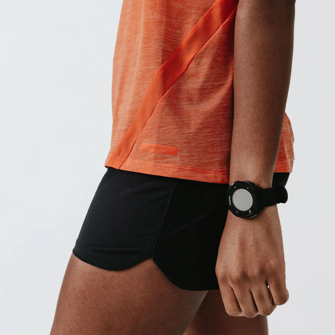 Short de running negro para mujer RUN 100 KIPRUN - Image 9