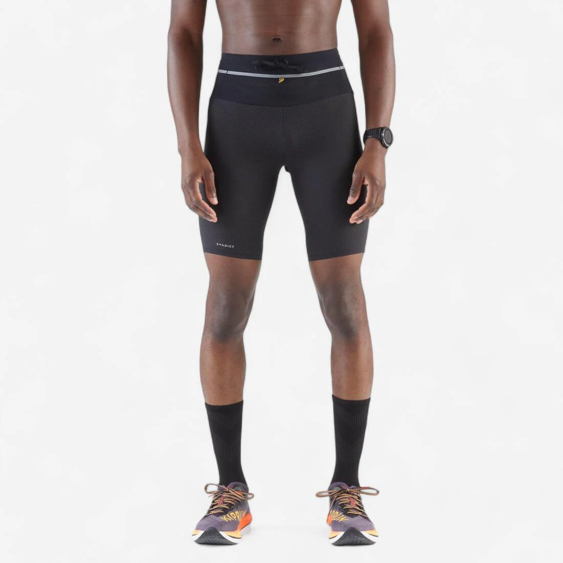 Short de running/trail para largas distancias negro para hombre Kiprun Run 900