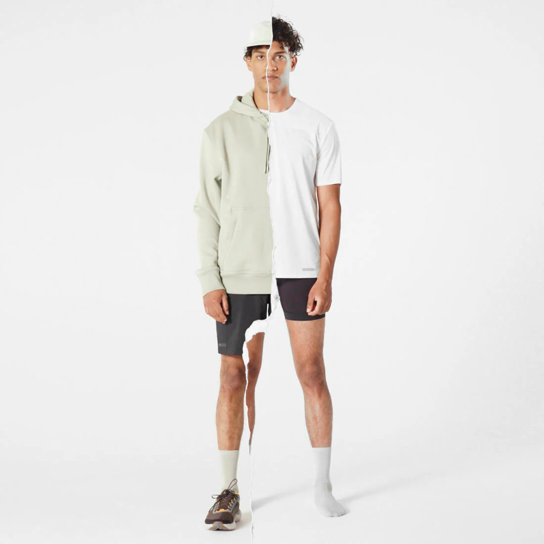Short de running transpirable negro para hombre Kiprun Run 500 Dry - Image 10