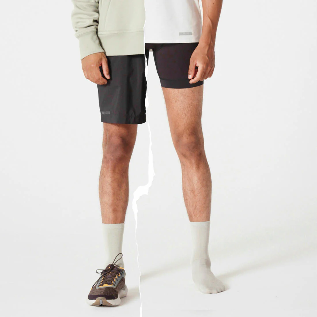 Short de running transpirable negro para hombre Kiprun Run 500 Dry - Image 11