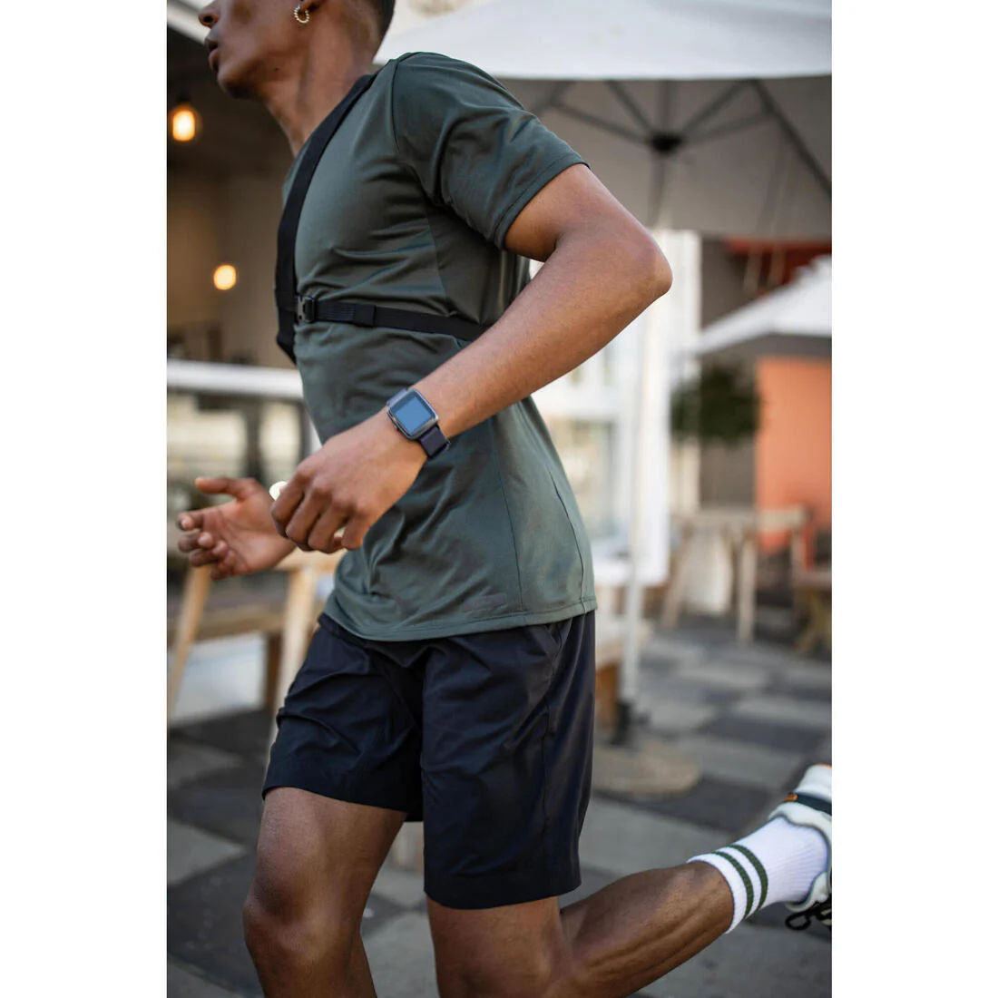 Short de running transpirable negro para hombre Kiprun Run 500 Dry - Image 19