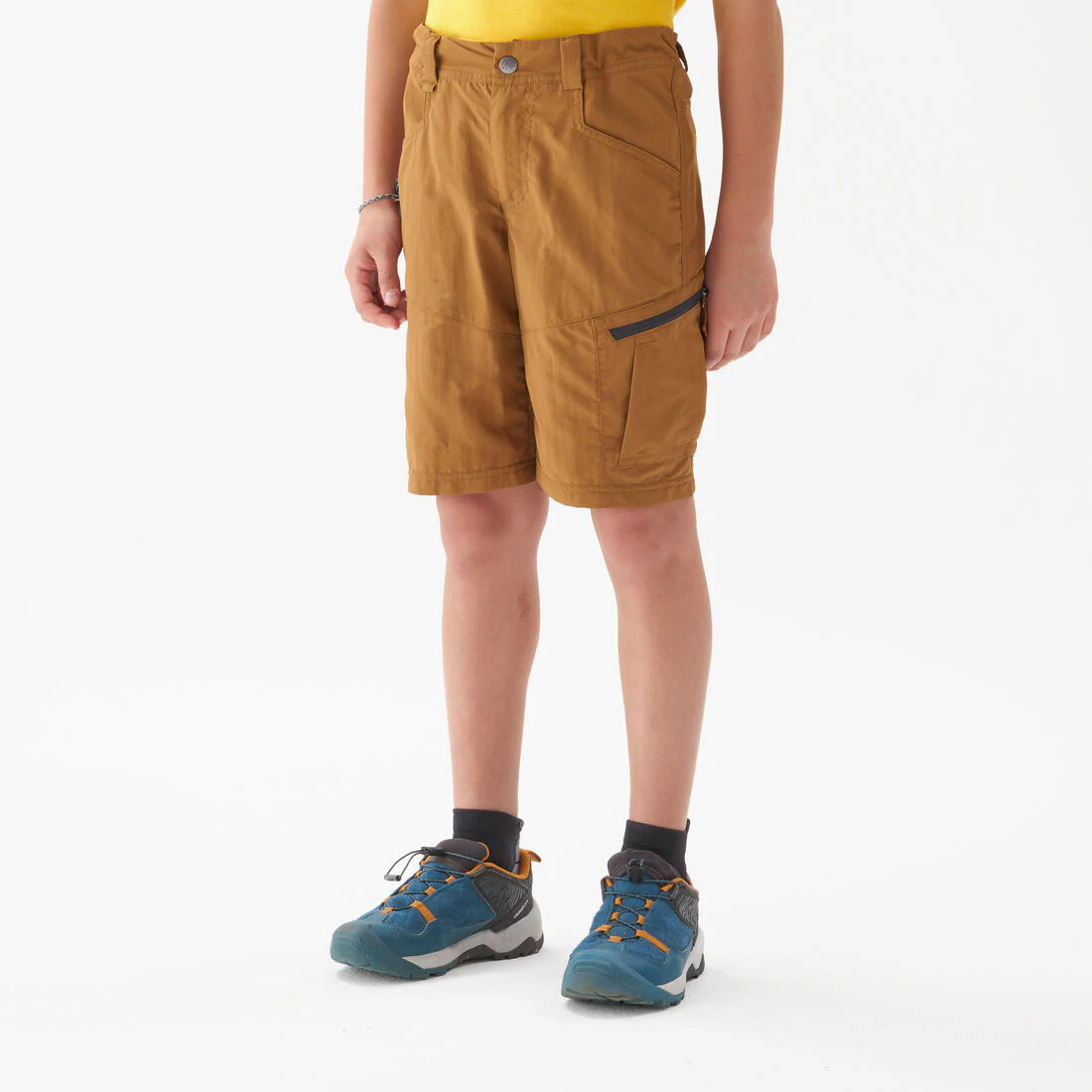 Short de senderismo café para niños 7 a 15 años MH500