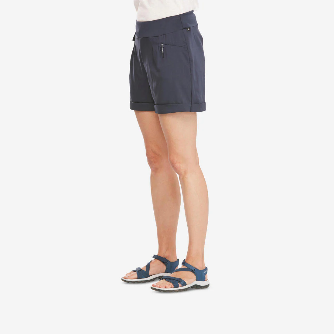 Short de senderismo de corte regular azul para mujer NH500