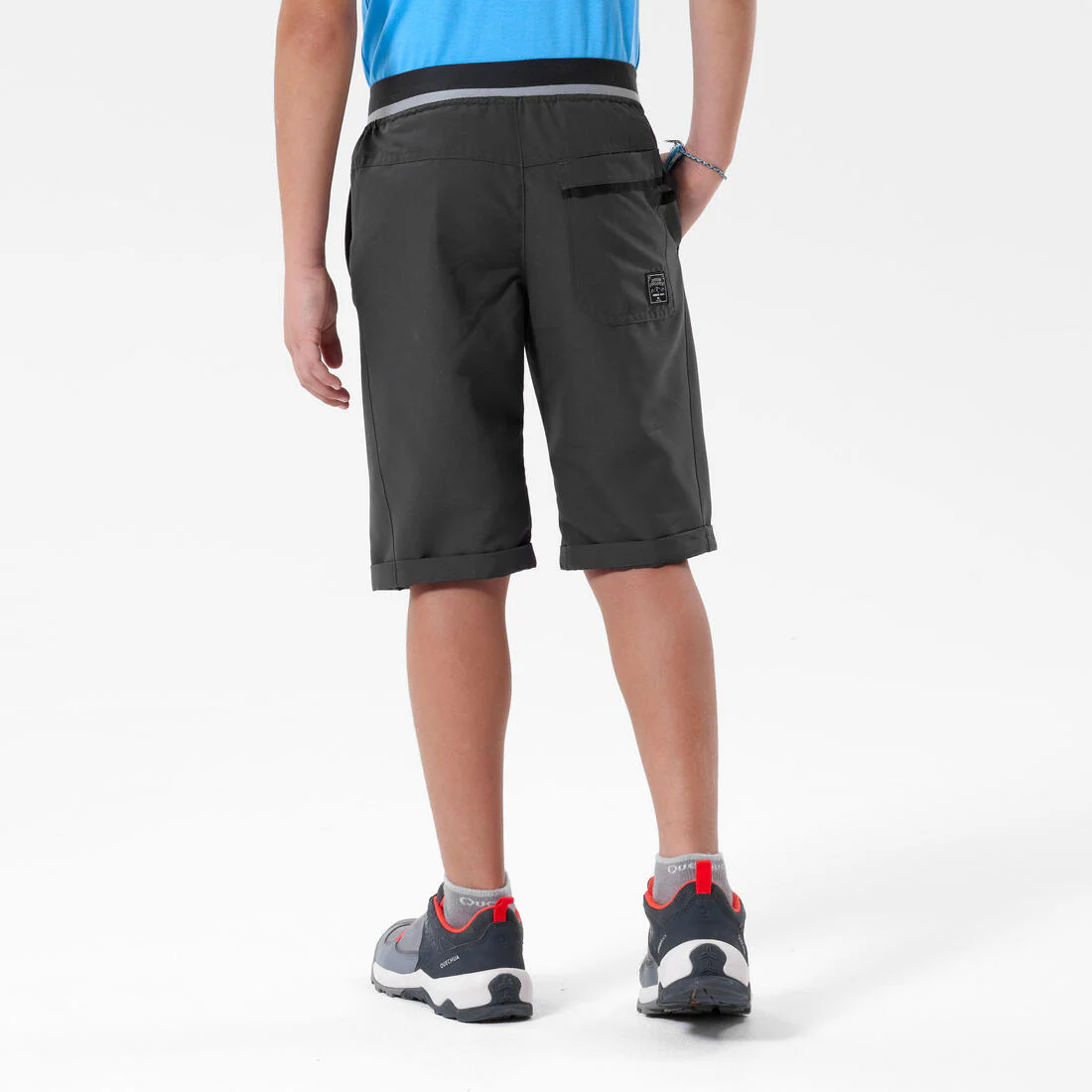 Short de senderismo -  MH100 gris oscuro - niños 7 -15 años - - Image 3