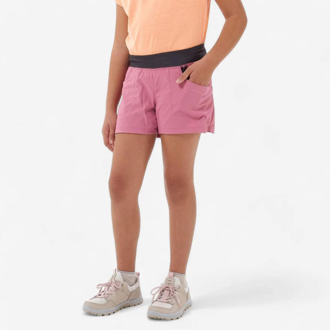 Short de senderismo niños 7-15 años, MH500 rosa