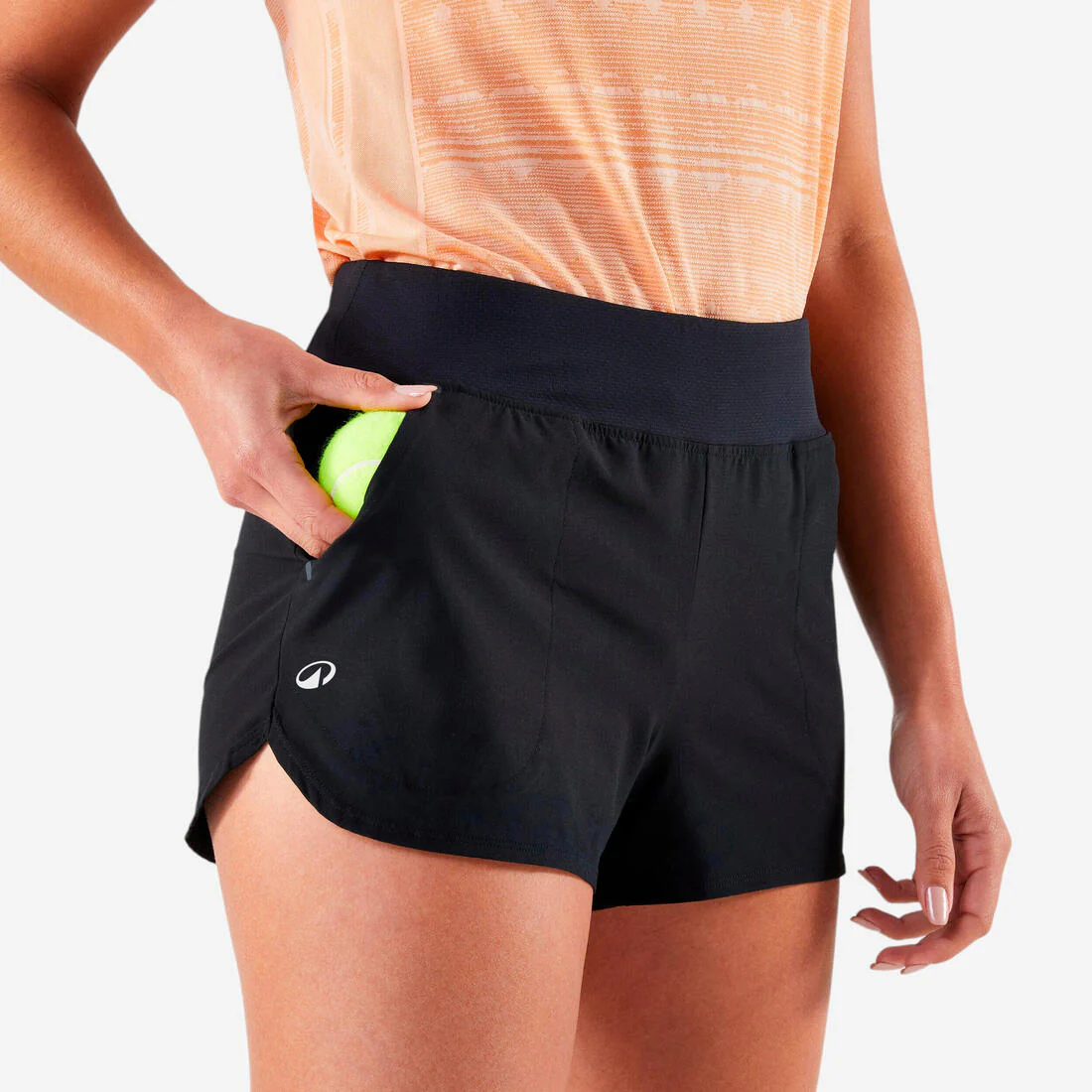 Short de tenis negro para mujer TSH Light