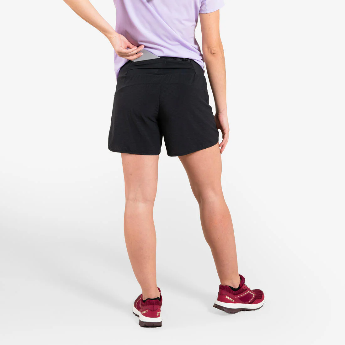 Short de Trail Running para Mujer - Holgado Negro - Image 4