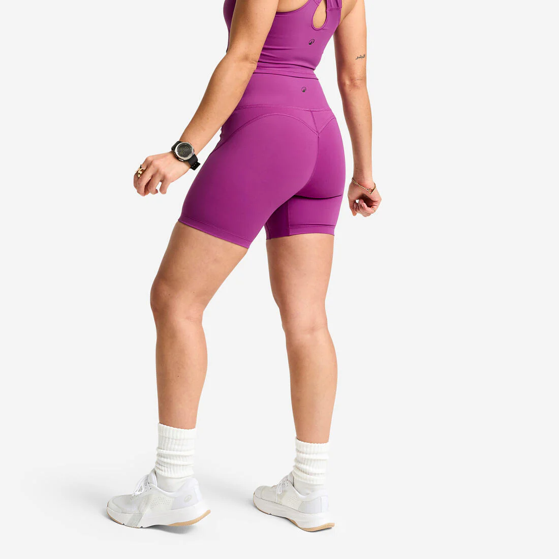 Short deportivo a medio muslo de tiro alto para mujer - Image 6