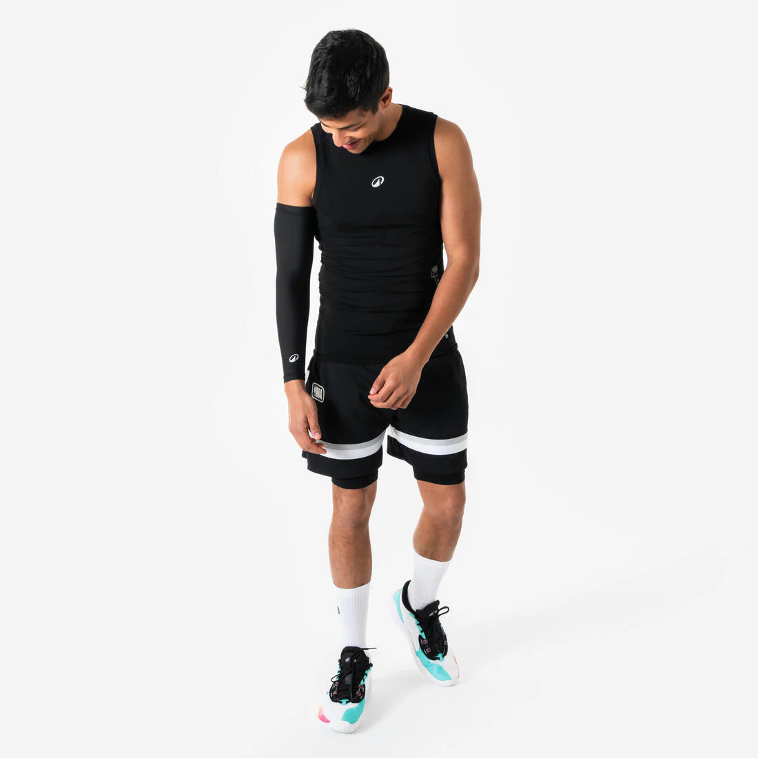Short interior de básquetbol negro unisex NBA - Image 2