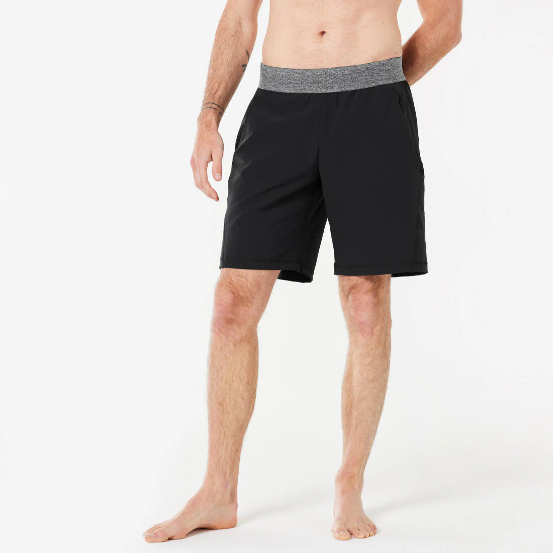 Short de yoga dinámico y ligero negro para hombre