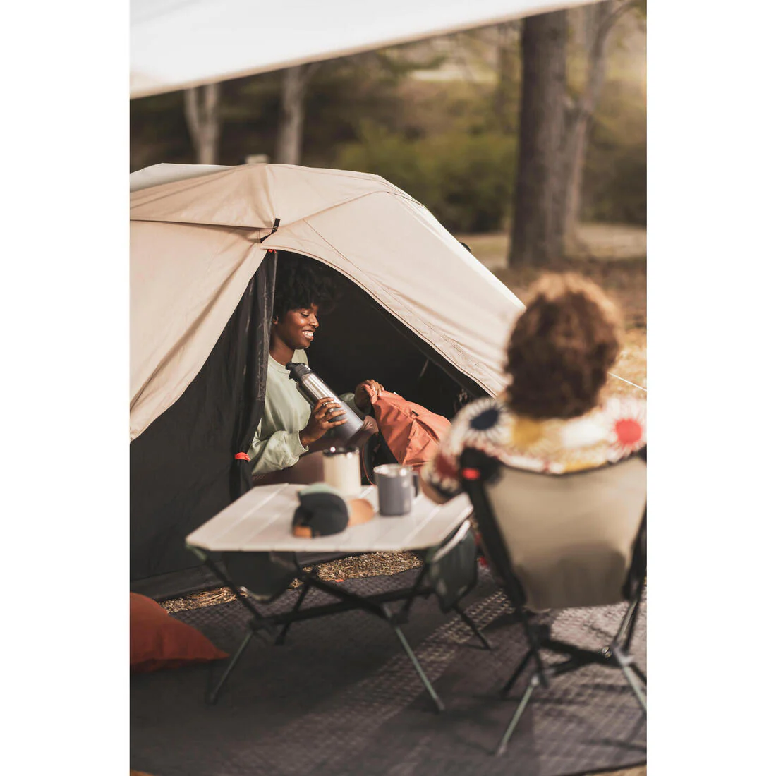 Silla baja de camping plegable y ultracompacta 500 - Image 18