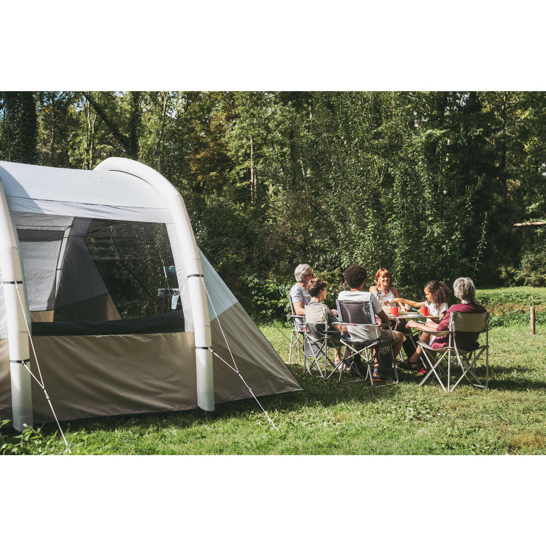 Silla de camping ancha con reposabrazos, plegable y cómoda - Image 9
