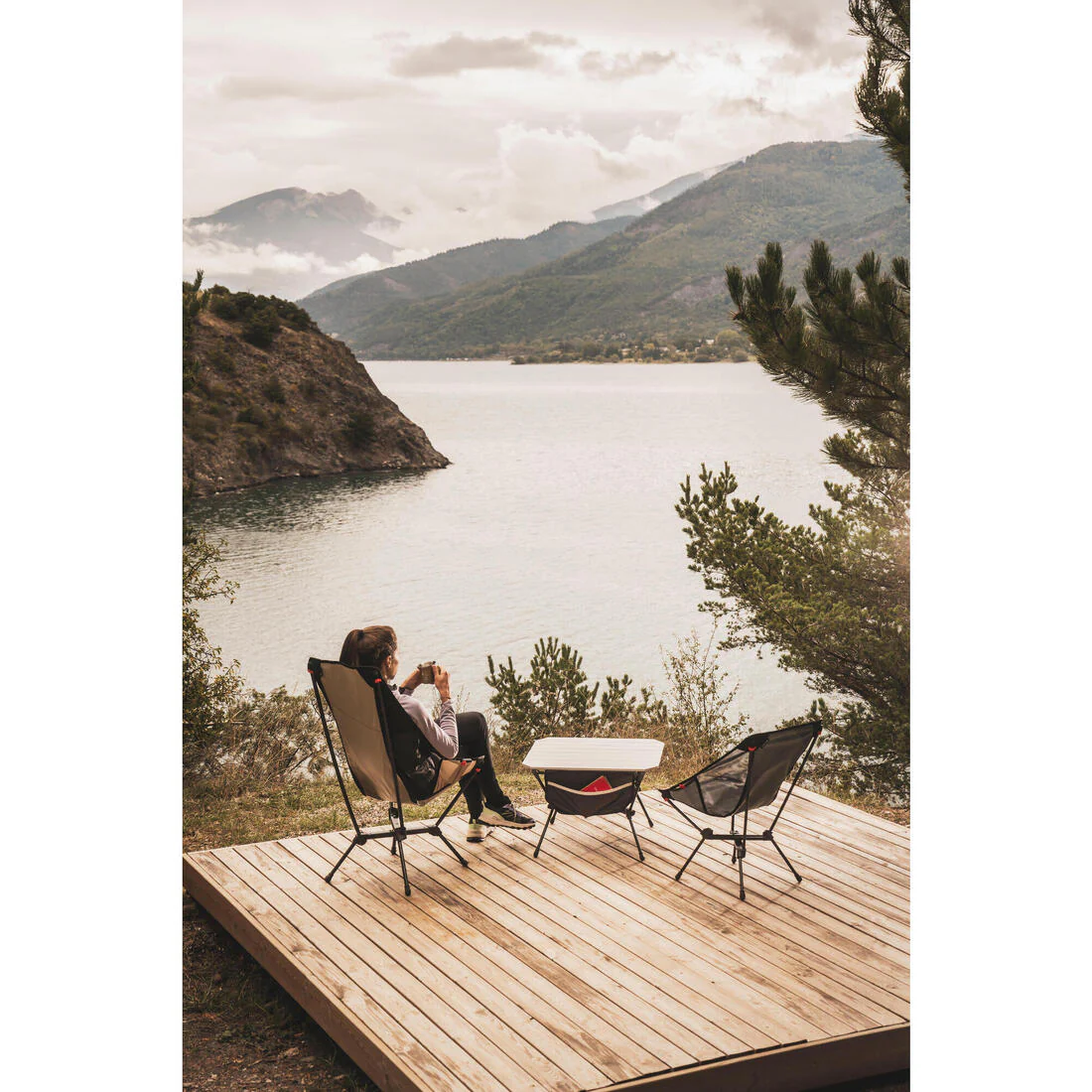 Silla baja de camping plegable y ultra compacta 500 - Image 22