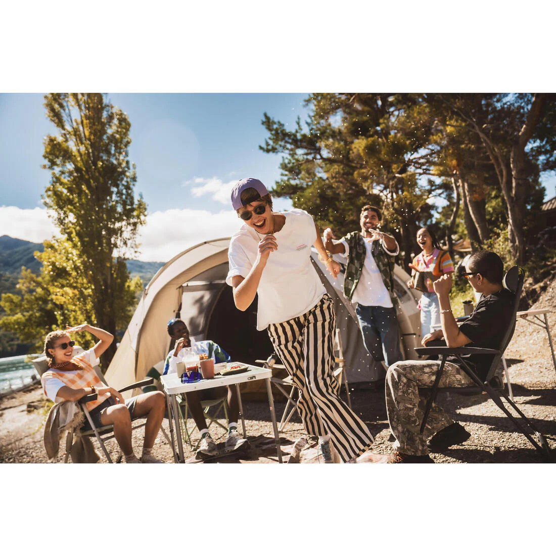 Silla de camping reclinable, plegable y cómoda - Image 10