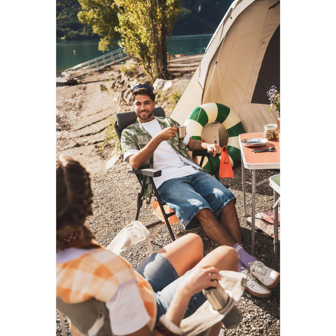 Silla de camping reclinable, plegable y cómoda - Image 3