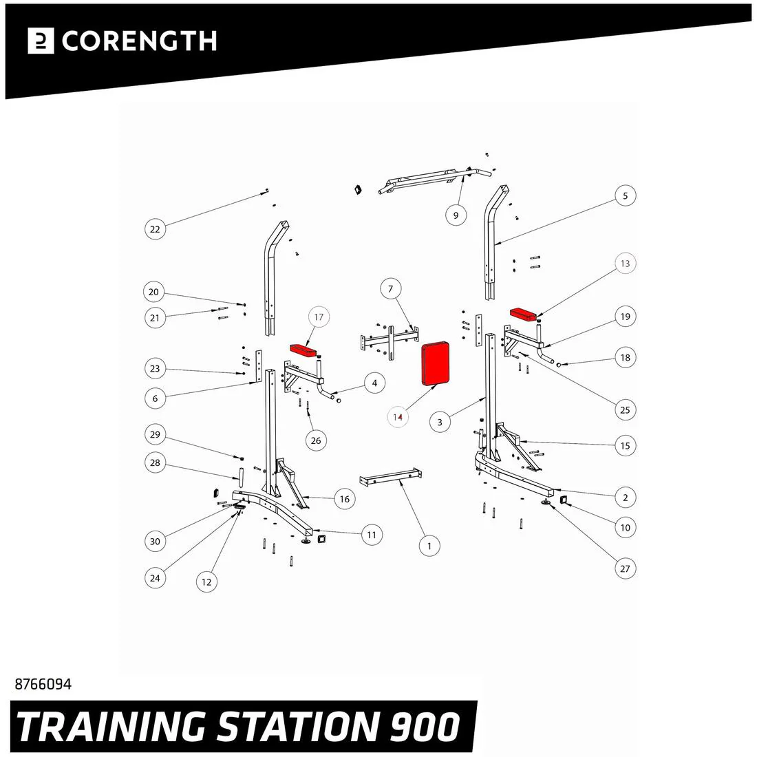 Silla Romana Training Station 900 Kit Respaldo - Image 3