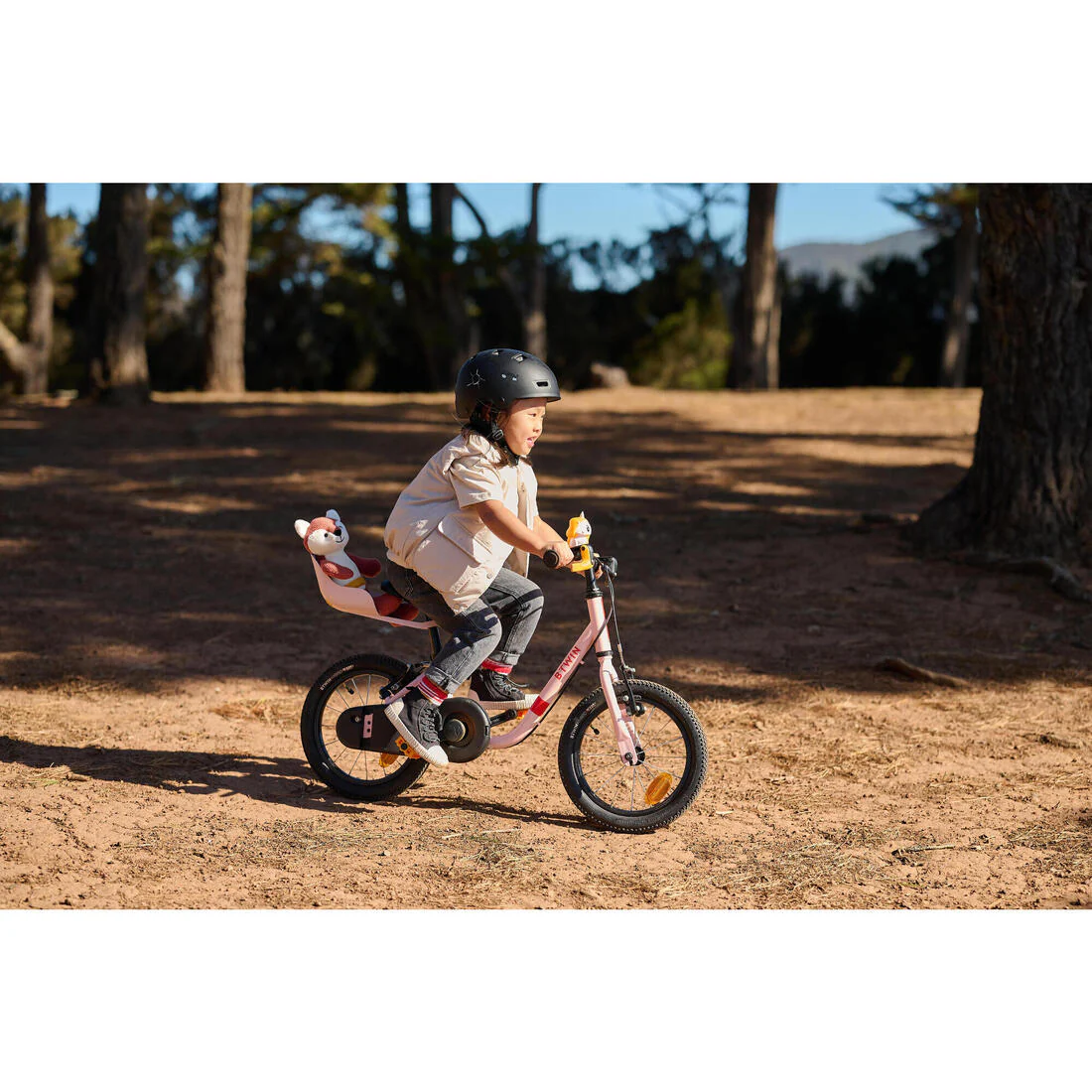 Sillita Peluche Rosa Bicicleta Infantil - Image 11