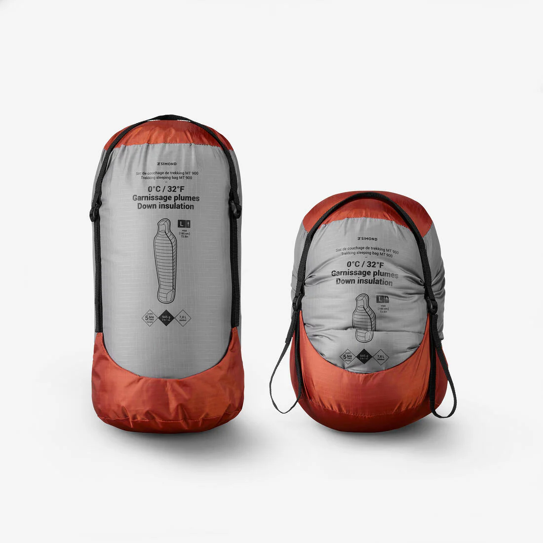 Sleeping bag de trekking de plumón hasta 0 °C MT900 - Image 3