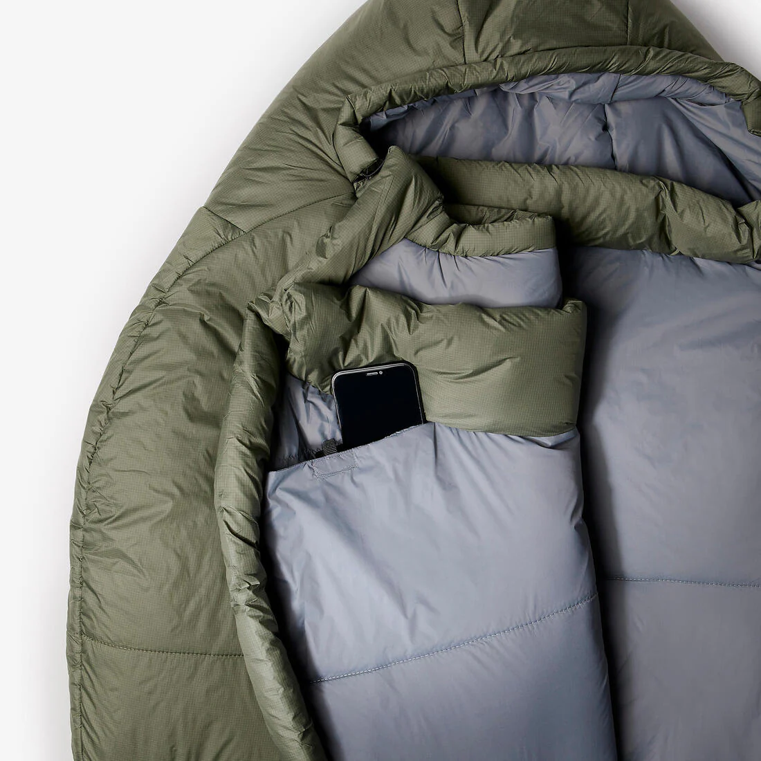 Sleeping bag sintético para trekking caqui MT500 0 °C - Image 4
