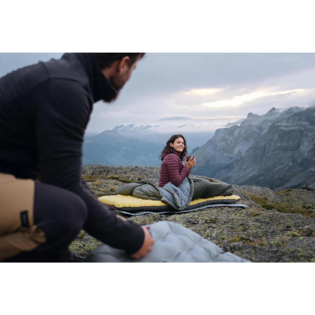 Sleeping bag sintético para trekking caqui MT500 0 °C - Image 9