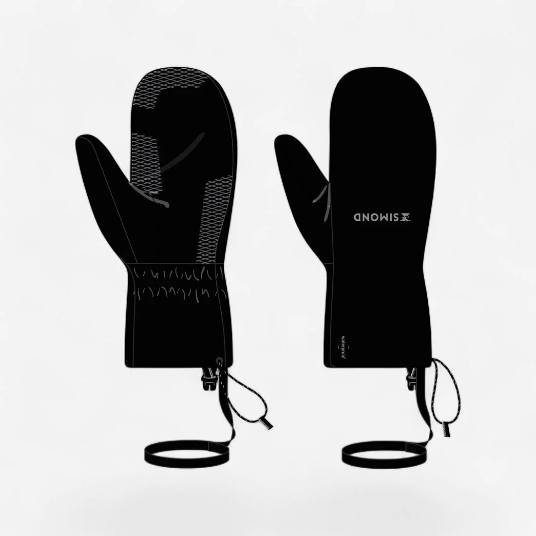 Sobreguantes de trekking impermeables negros para adulto MT500 - Image 10