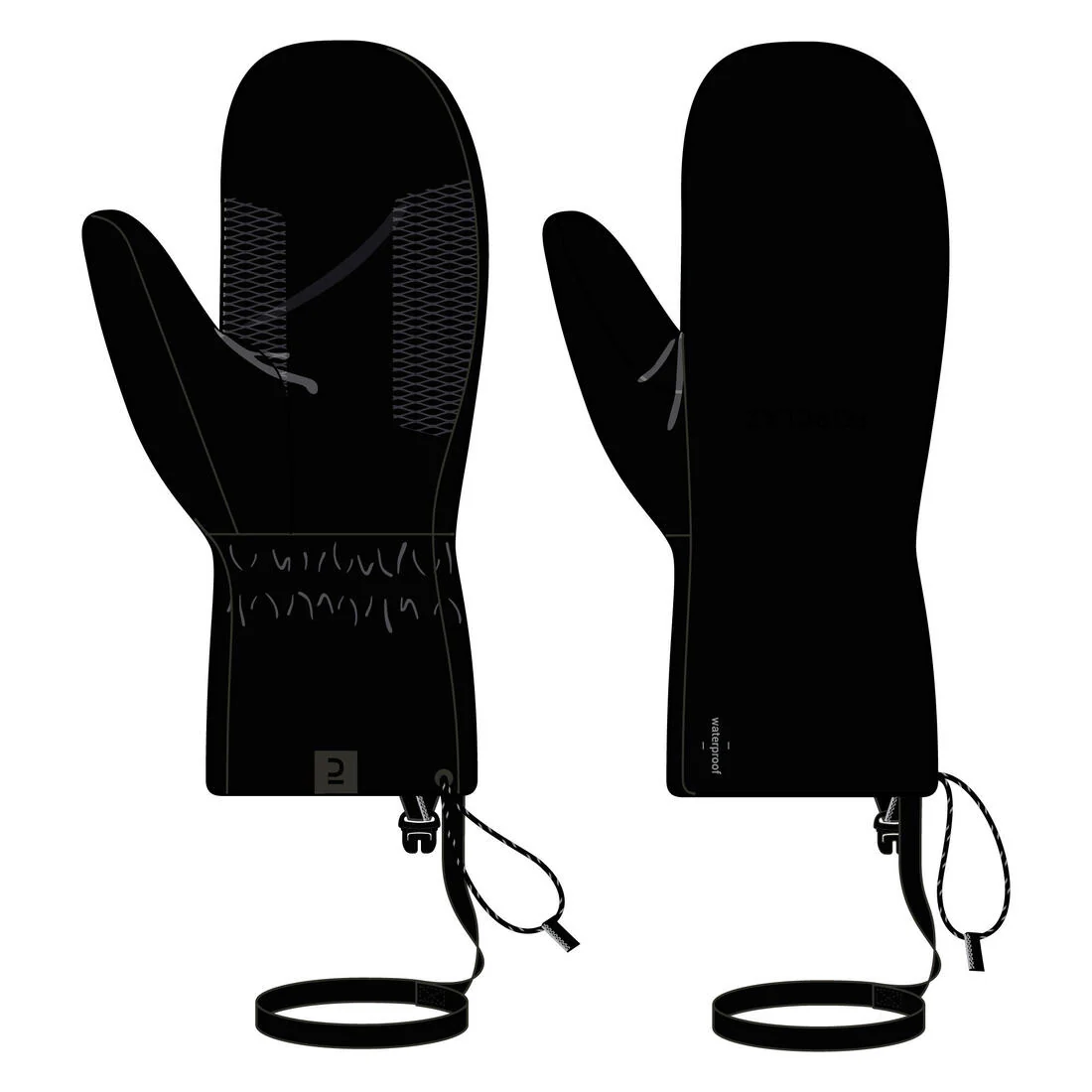 Sobreguantes de trekking impermeables negros para adulto MT500 - Image 11