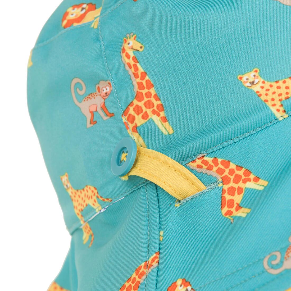 Sombrero de natación reversible anti-UV azul con estampado de sabana para bebé - Image 12