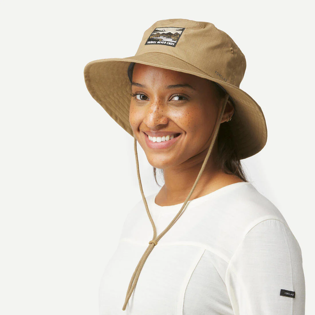 Sombrero de trekking anti-UV azul para hombre Travel 100 - Image 5