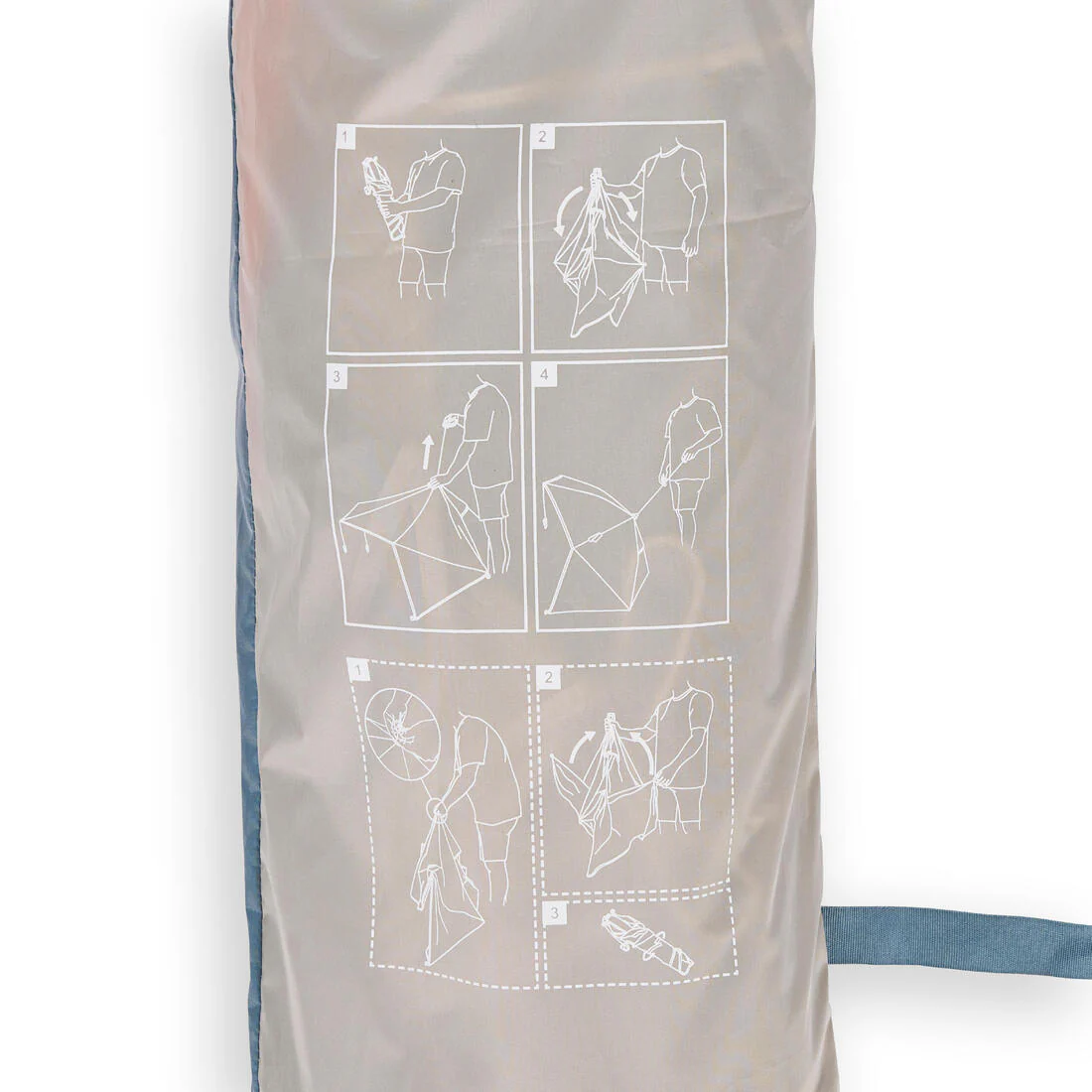Sombrilla de playa anti-UV compacta para 3 personas gris con beige Iwiko 180 - Image 6