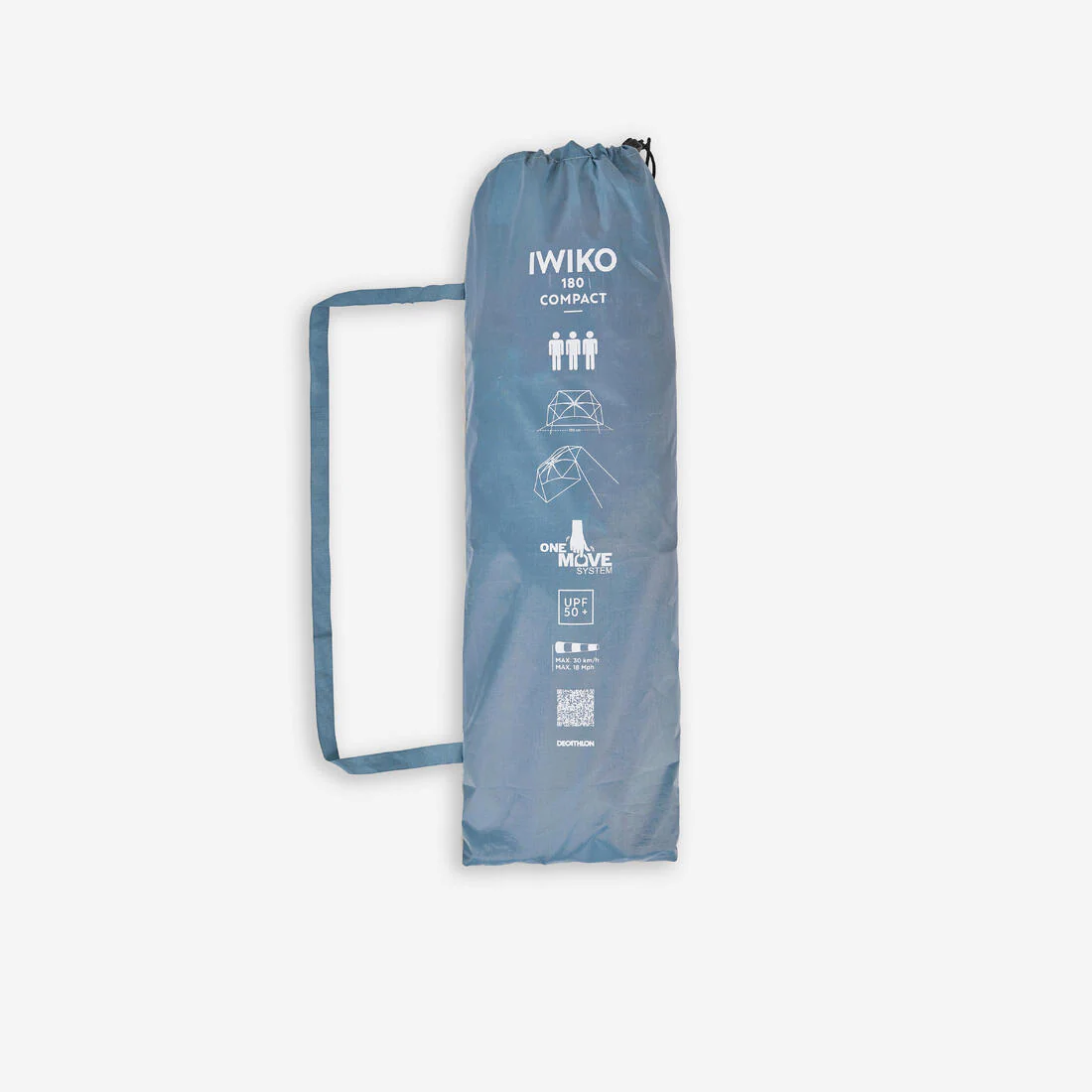 Sombrilla de playa anti-UV compacta para 3 personas gris con beige Iwiko 180 - Image 7