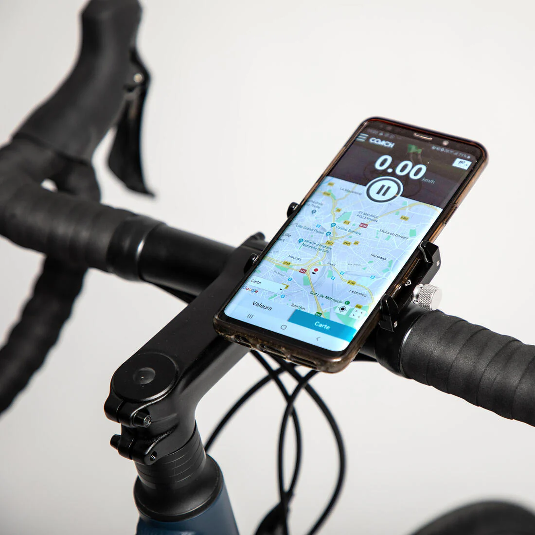 Soporte de teléfono para bicicleta de metal