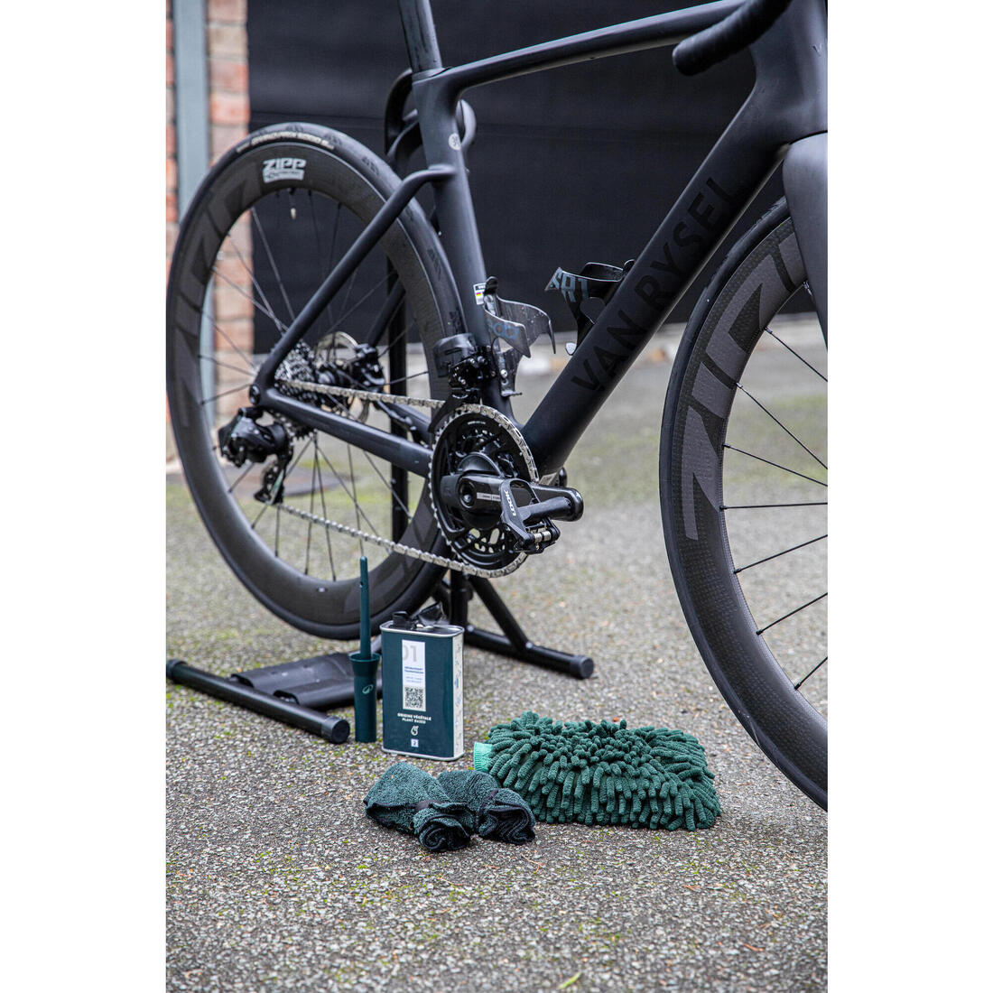 Soporte para bicicleta en suelo 2 en 1 negro - Image 10