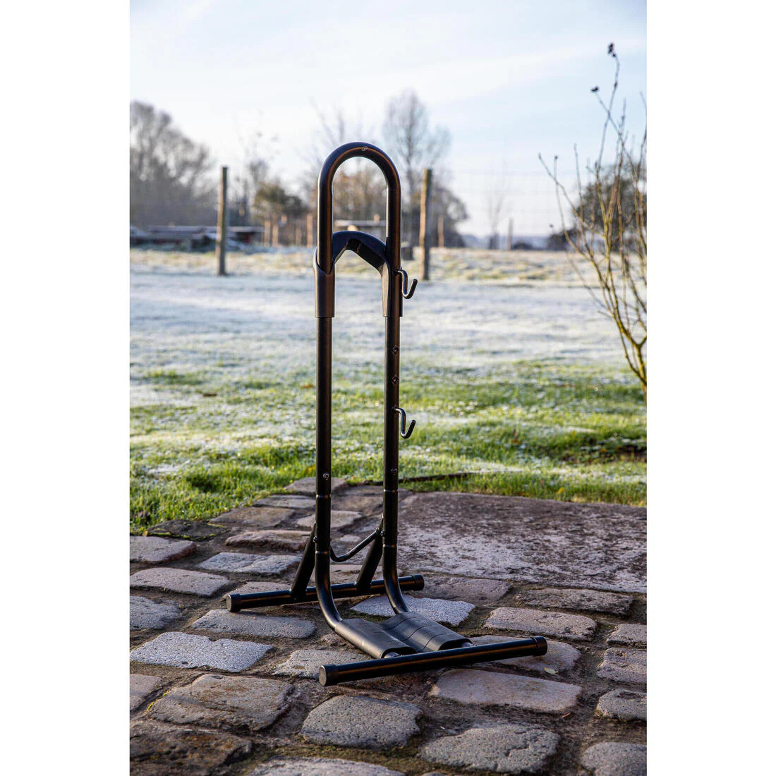 Soporte para bicicleta en suelo 2 en 1 negro - Image 14