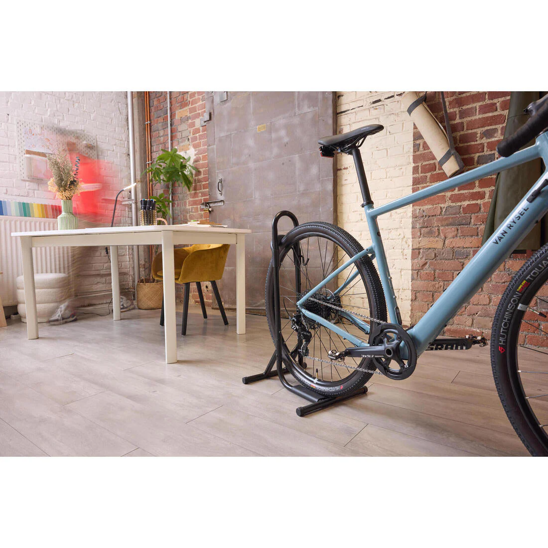 Soporte para bicicleta en suelo 2 en 1 negro - Image 6