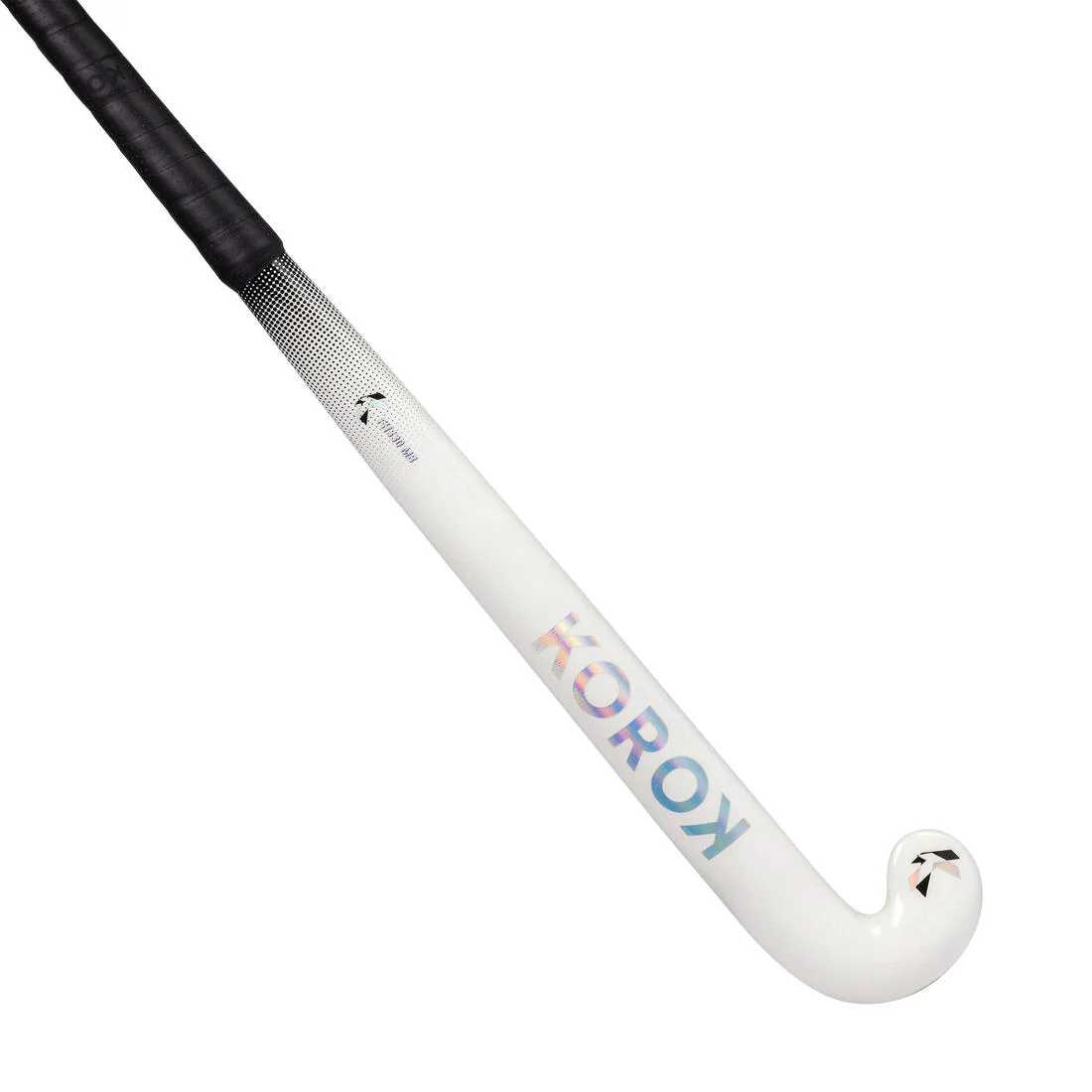 Stick de hockey sobre hierba adulto mid bow 30% carbono FH530 blanco negro - Image 5