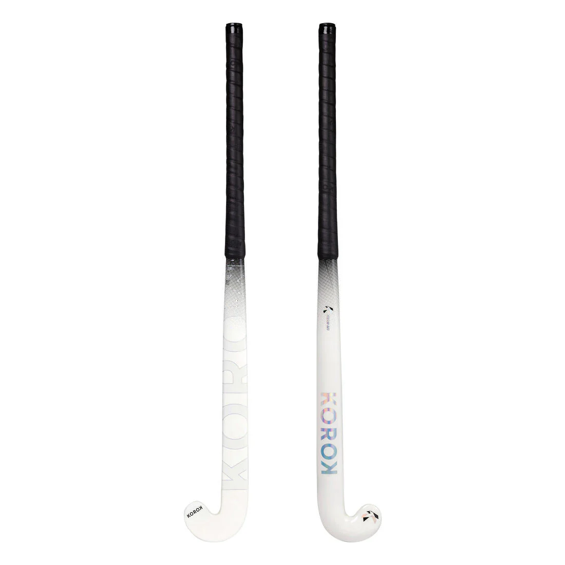 Stick de hockey sobre hierba adulto mid bow 30% carbono FH530 blanco negro - Image 6