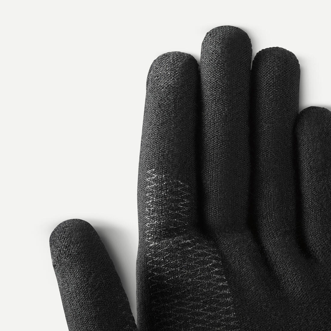 Subguantes de trekking sin costuras negros para adulto MT500 - Image 7