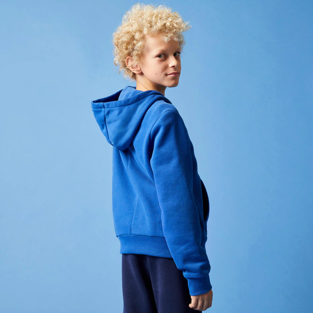 Sudadera Capucha Niños Gris Claro Algodón - Image 11