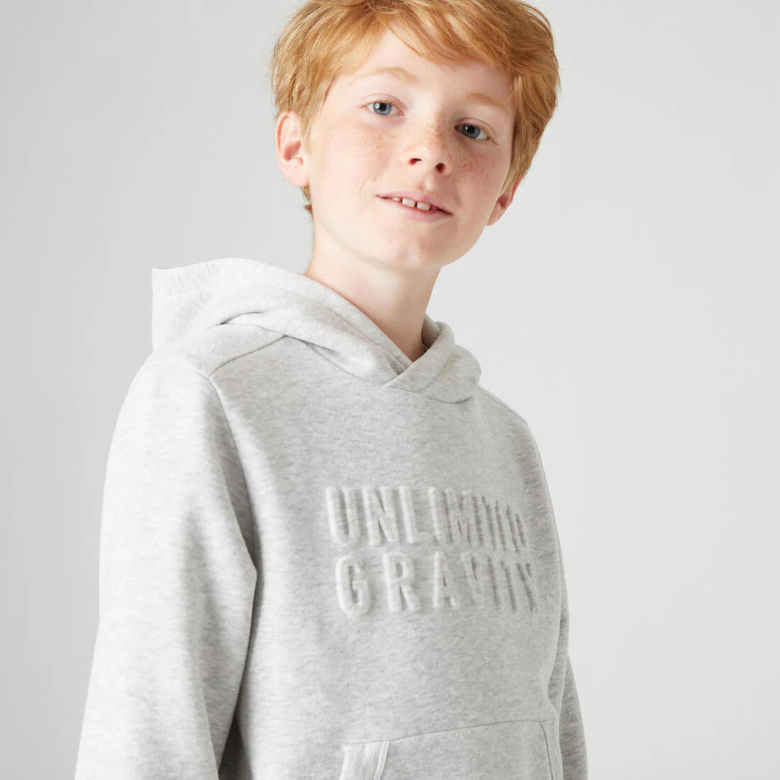 Sudadera Capucha Niños Gris Claro Algodón - Image 27