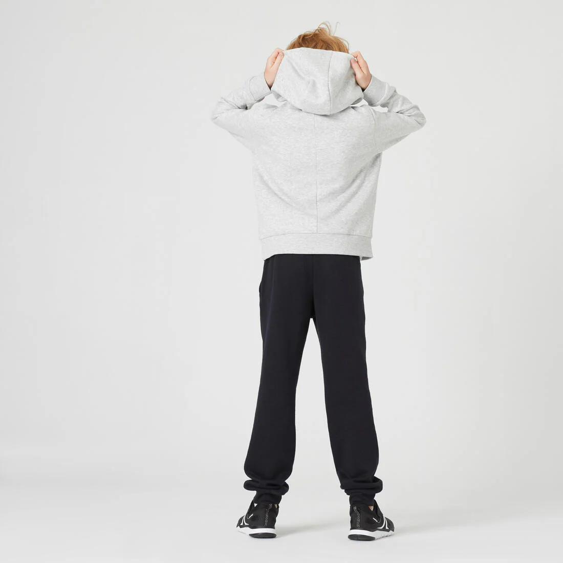 Sudadera Capucha Niños Gris Claro Algodón - Image 28