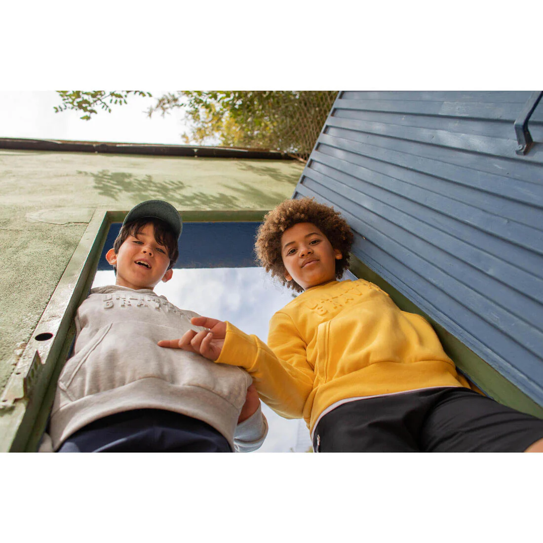 Sudadera Capucha Niños Gris Claro Algodón - Image 35