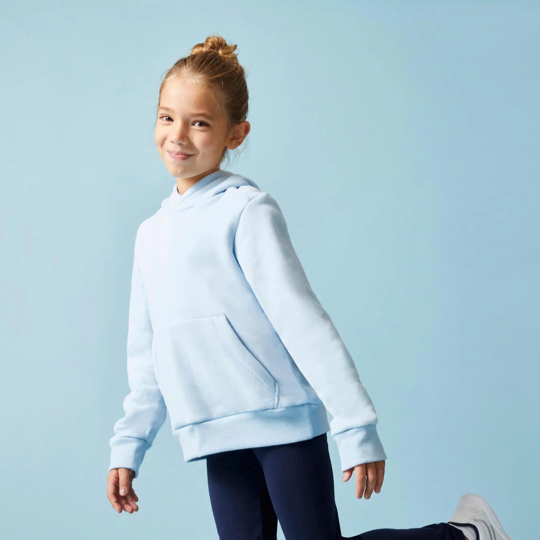 Sudadera Capucha Niños Gris Claro Algodón - Image 9