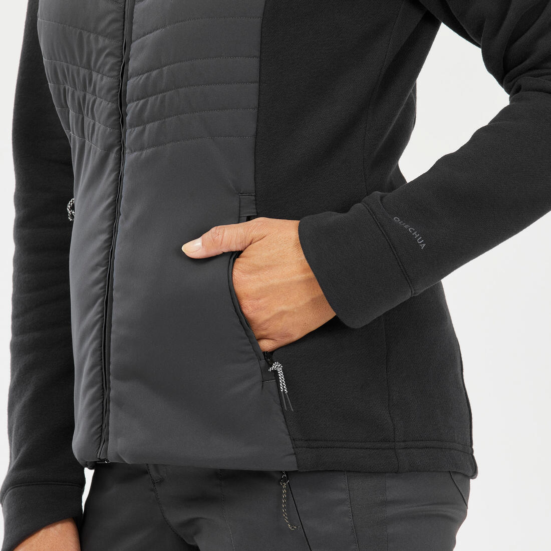 Sudadera con capucha de senderismo para mujer NH500 Hybrid - Image 6