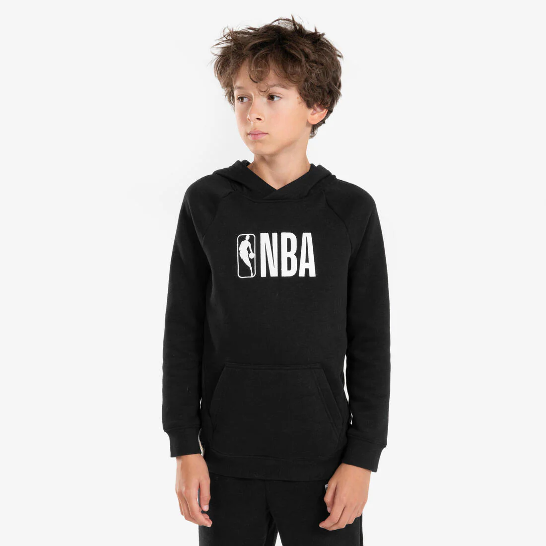 Sudadera de básquetbol con capucha negra para niños NBA 900