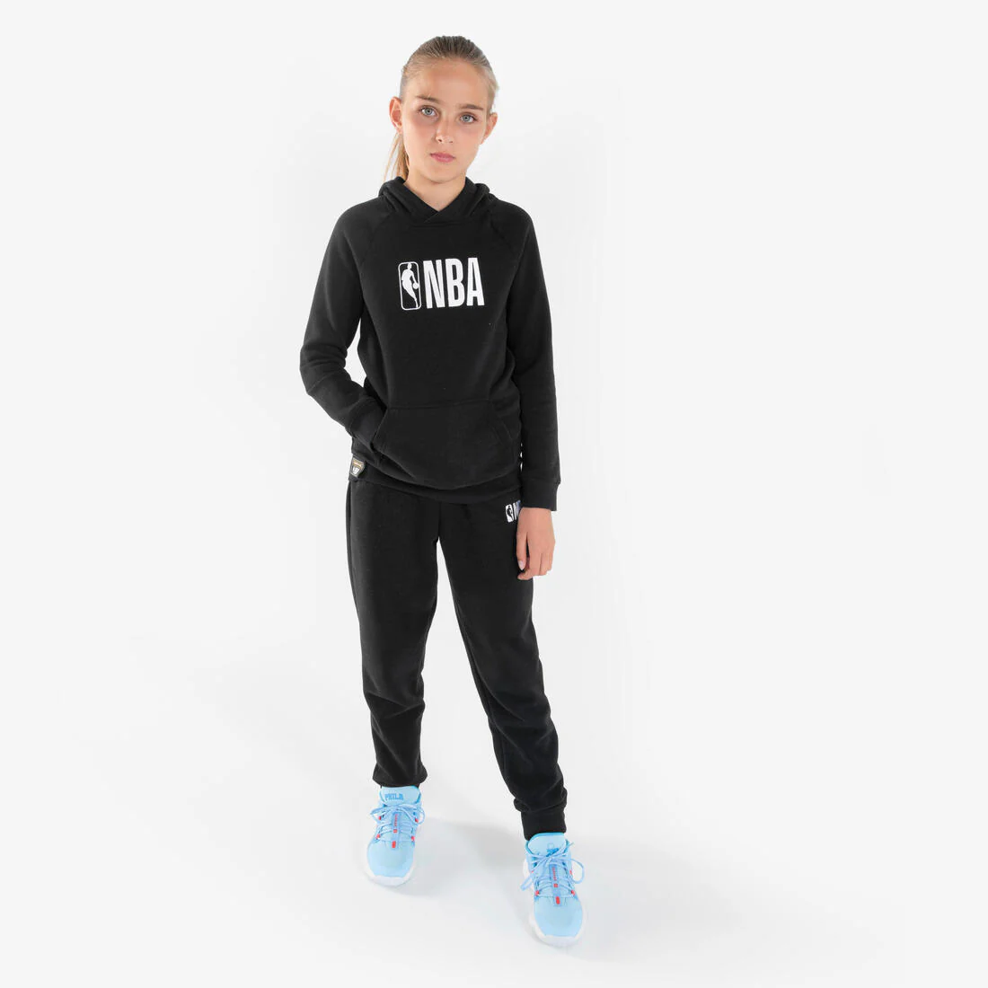 Sudadera de básquetbol con capucha negra para niños NBA 900 - Image 2