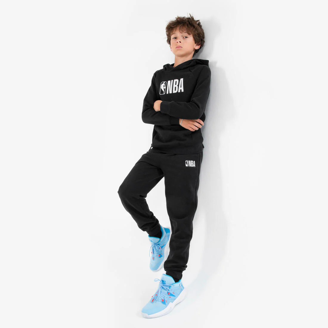 Sudadera de básquetbol con capucha negra para niños NBA 900 - Image 4